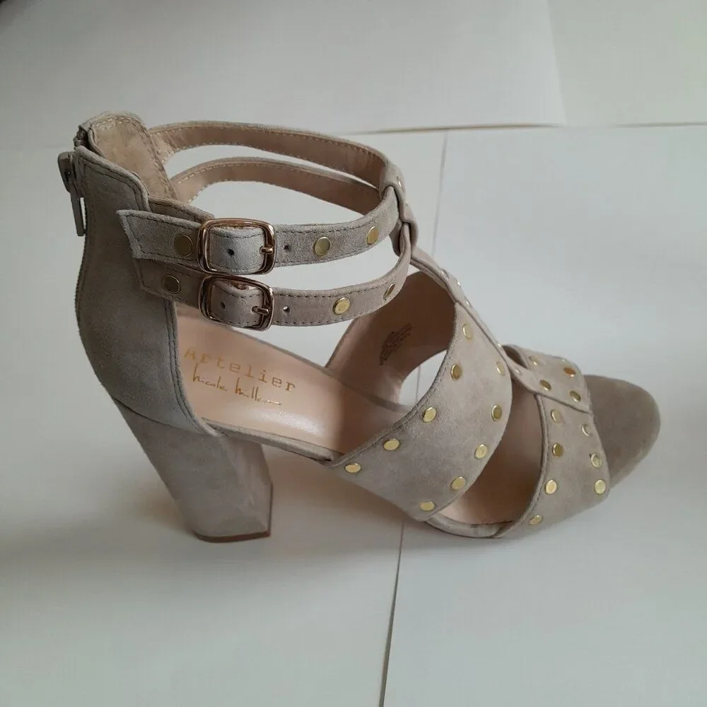 Nicole Miller Artelier Jagger Heel Sandal Size 8.5 M